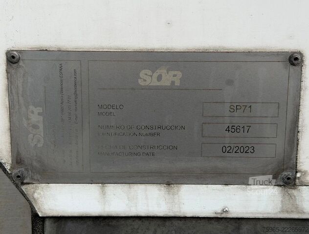 Koeloplegger Sor SP71-SR2FR 2-AS STUURAS 270 CM HOOG 250 CM B