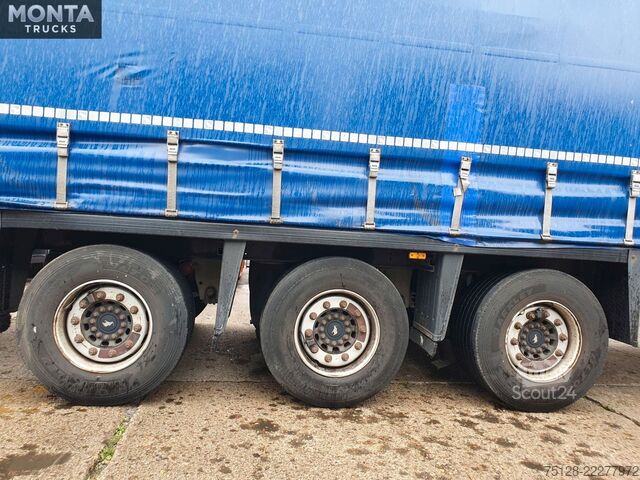 Åben sættevogn med presenning SCHMITZ CARGOBULL PritschePlane, Liftachse, Hubdach, Schmitzachsen