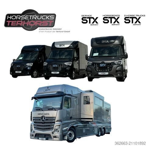 Kvægetransportør MERCEDES-BENZ Sprinter 3L V6,2-Pferdetransporter m.kl. Wohnung