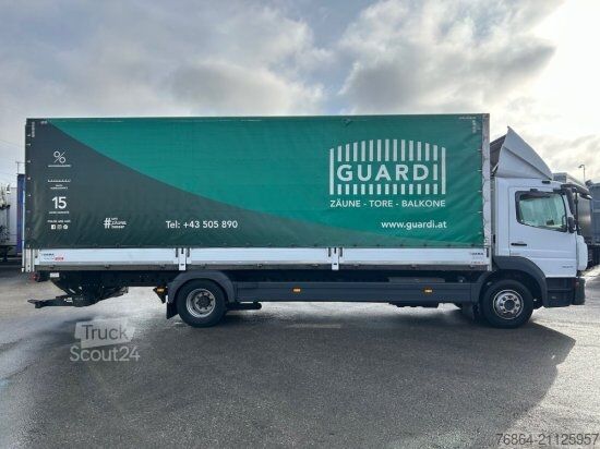 Tenteli düz yataklı kamyon MERCEDES-BENZ ATEGO 1524 PLANE, LBW, KLIMA, AUTOMATIK,   EURO 6