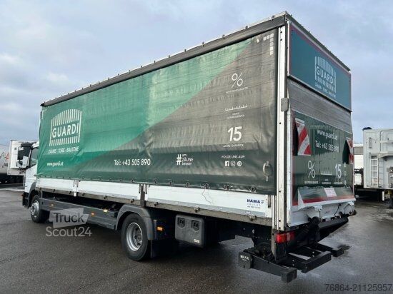 Tenteli düz yataklı kamyon MERCEDES-BENZ ATEGO 1524 PLANE, LBW, KLIMA, AUTOMATIK,   EURO 6