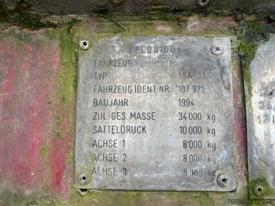 Tanktrailer FELDBINDER TANKAUFLIEGER, 33.000L, 4 KAMMERN