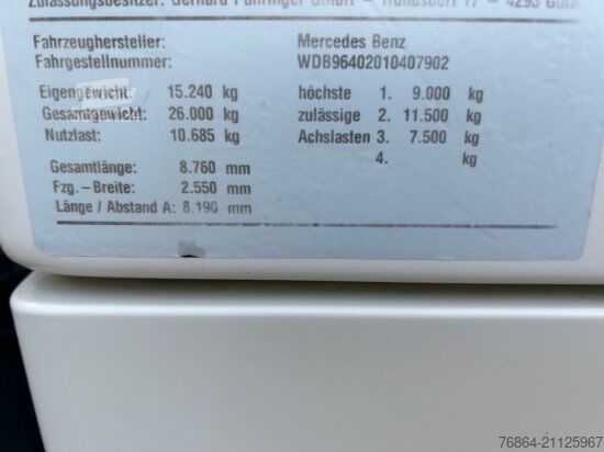 Üç taraflı damperli kamyon MERCEDES-BENZ AROCS 2846, 6X4/2 KIPPER, HMF 2320K-K5 KRAN,  LENK-LIFTACHSE, EURO 6