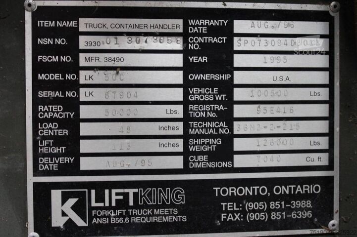رافعة حاويات Liftking LK 50 C 4X4