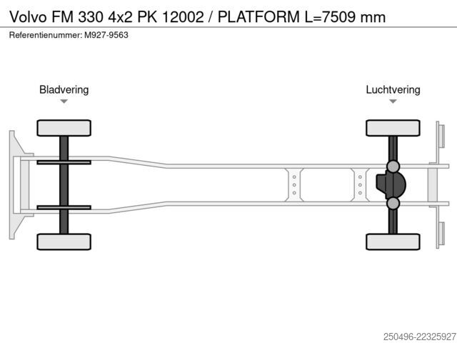 Відкрите тіло Volvo FM 330 4x2 PK 12002 / PLATFORM L=7509 mm