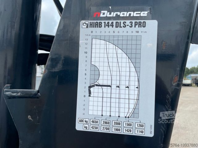 Truck mounted crane MERCEDES-BENZ 1835 Antos / 6m Pritsche / HIAB 144 DLS-3 Pro