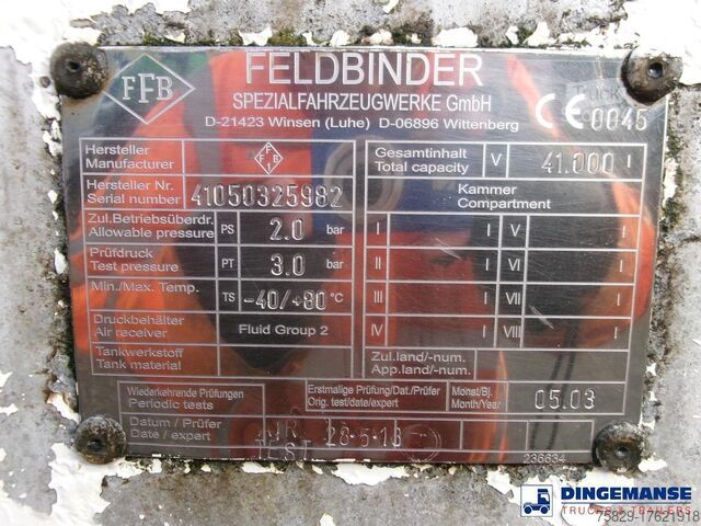 Silos Feldbinder Powder tank alu 41 m3 (tipping)