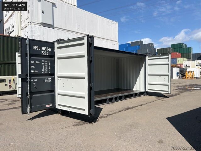 Jūras konteiners  20' Open Side Container RAL7016