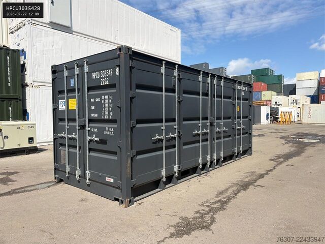 Jūras konteiners  20' Open Side Container RAL7016