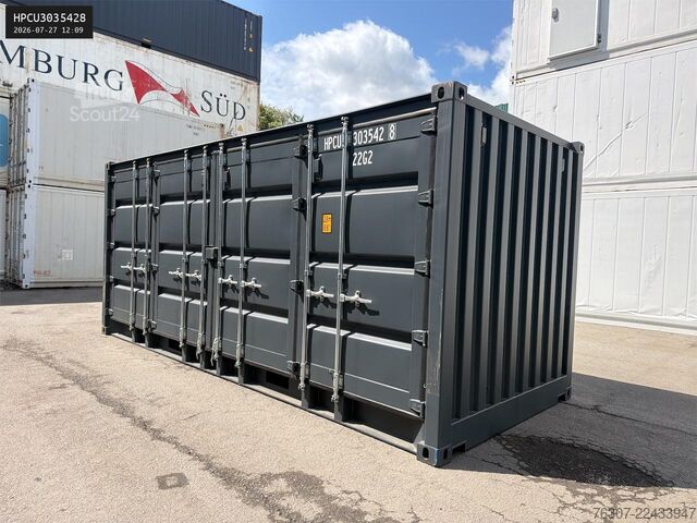 Jūras konteiners  20' Open Side Container RAL7016