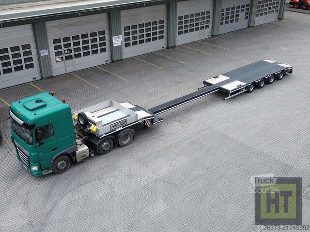 Semirimorchio ribassato MAX Trailer 4-Achs-Tele-Semi-zwangsgelenkt