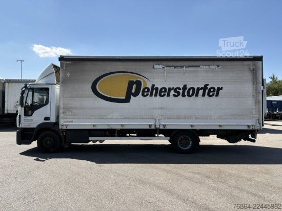 Бортовой грузовик с тентом IVECO EUROCARGO 140E PLANE, LBW BÄR, EURO 6, KLIMA