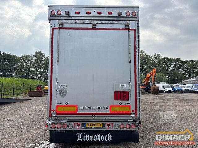 Transport de bétail Scania R500 6X2 V8 - vol lucht - 6x2*4 veewagen - 3 vl...