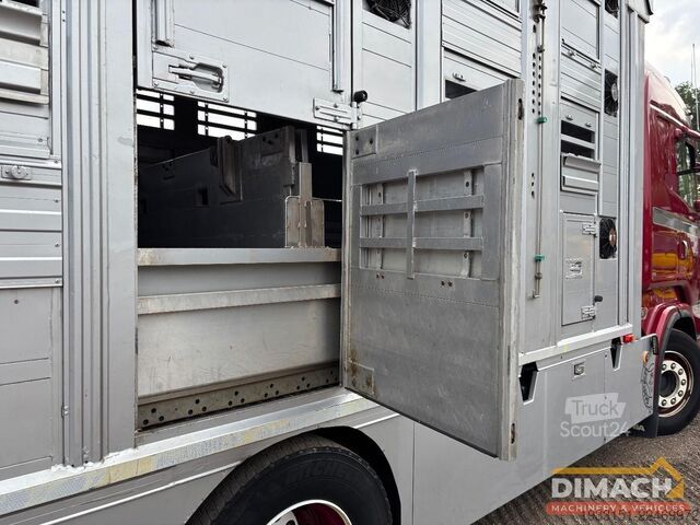 Transport de bovine Scania R500 6X2 V8 - vol lucht - 6x2*4 veewagen - 3 vl...