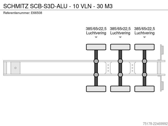 Sklápač SCHMITZ SCB-S3D-ALU  - 10 VLN - 30 M3