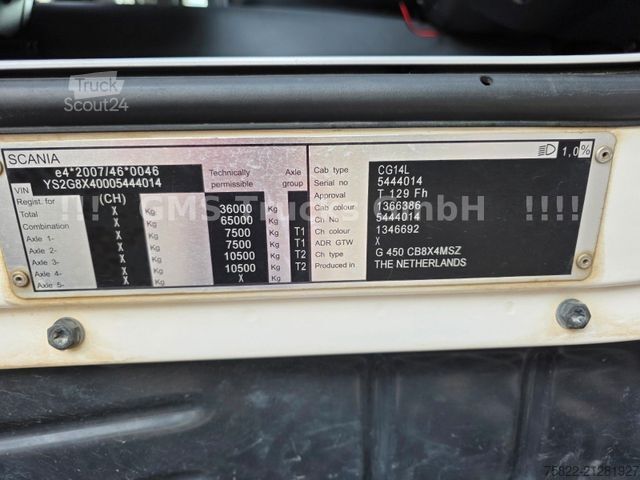 Autocarro ribaltabile SCANIA G450 / ISO Thermo Mulde / 8X4 / Opti Cruise