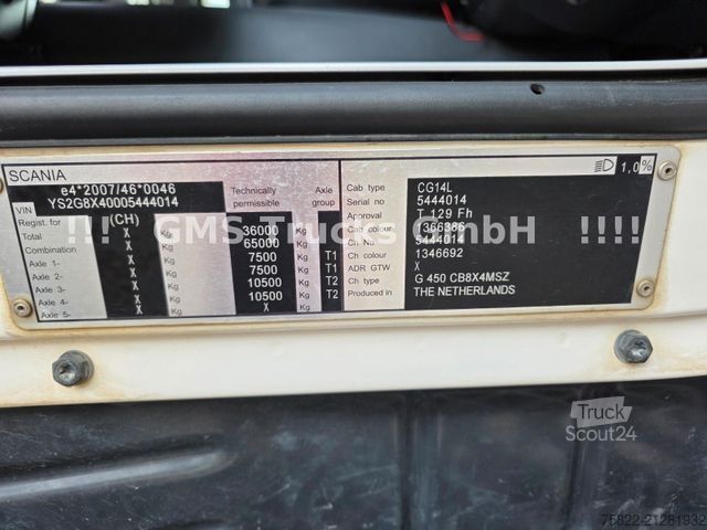 Autocarro ribaltabile SCANIA G450 / ISO Thermo Mulde / 8X4 / Opti Cruise