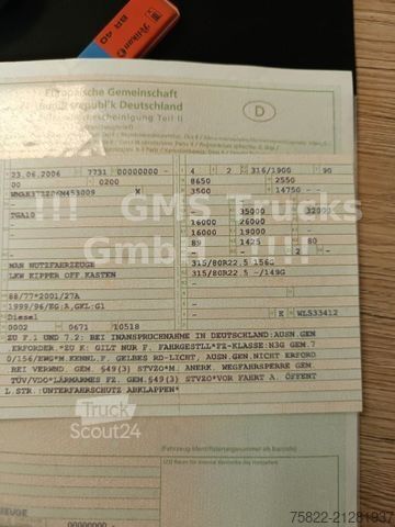 Camion benne MAN MAN TGA 35.430 / 8X4 / Meiller Mulde / BORDMATIK