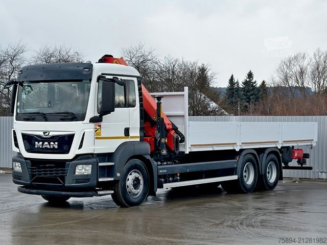 Żuraw samochodowy MAN TGS 26.360*PRITSCHE 7,60m *6x4 * KRAN/ FUNK