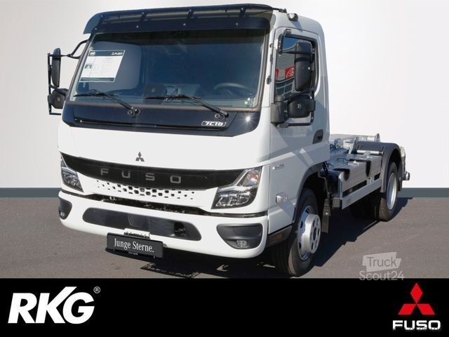 Telehoist konteyner taşıyıcı kamyon FUSO CANTER 7C18 2800 UNSINN Abroller KLIMA KAMERA