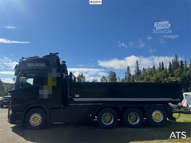System ramion hakowych Scania R660 Tridem Hooklift Truck with Snow Plough Equipm