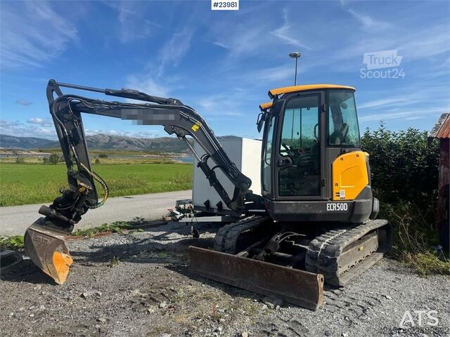 Lánctalpas kotrógép Volvo ECR 50D Excavator - Tilt and 2 buckets