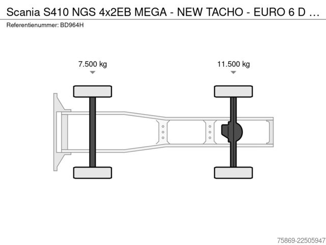 Объем СКМ Scania S410 NGS 4x2EB MEGA - NEW TACHO - EURO 6 D - RE...