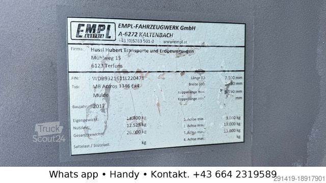 Camion per usi speciali  Empl Rückmulde mit Sattelplatte Baujahr : 2017