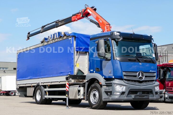 Kamyon üzerine monteli vinç MERCEDES-BENZ Actros 1836 Stahl Transport Kran Fassi F125 Funk