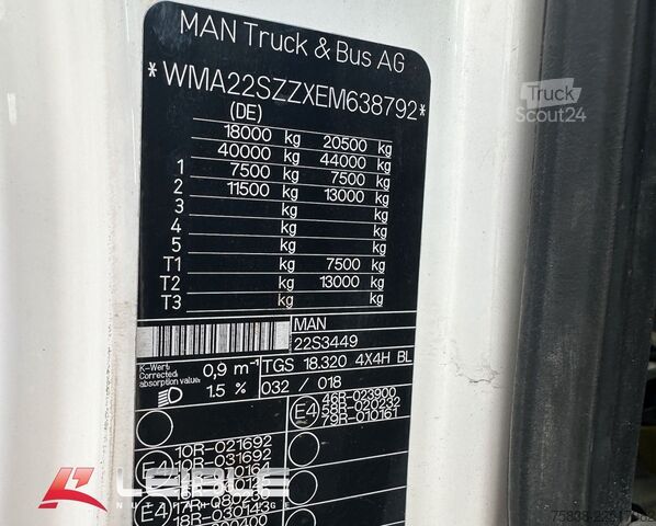 Pašizgāzējs kravas automašīna MAN TGS 18.320 4x4HBL*Meiller-Kipper*274 TKM*Code XL