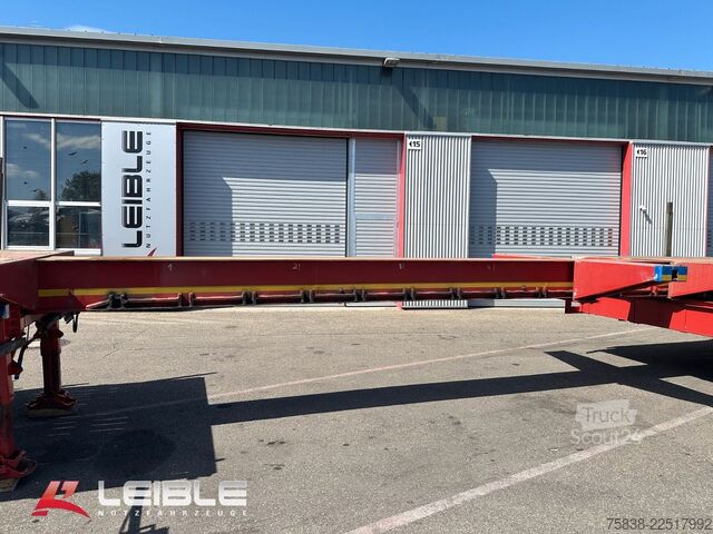 Zema profila puspiekabe MEUSBURGER MPS-2*Tele Plateau *Ausziehbar*2x Lenkachse*
