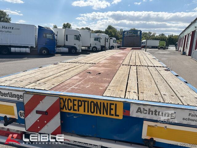 Zema profila puspiekabe MEUSBURGER MPS-2*Tele Plateau *Ausziehbar*2x Lenkachse*