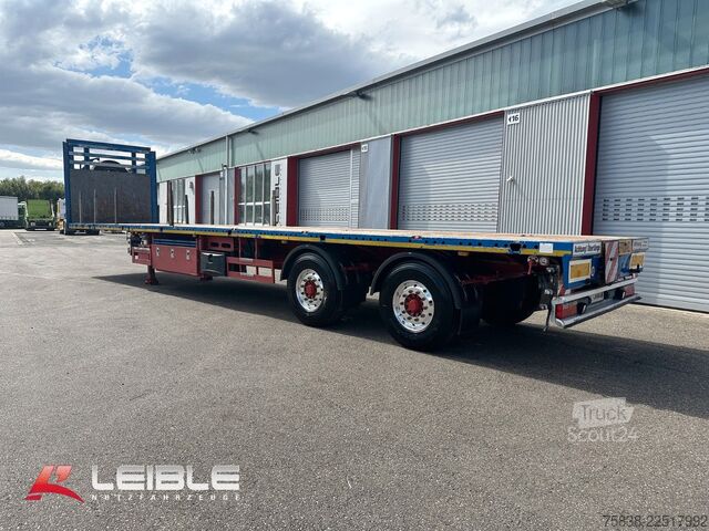 Zema profila puspiekabe MEUSBURGER MPS-2*Tele Plateau *Ausziehbar*2x Lenkachse*