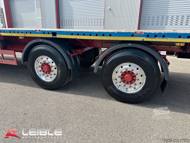 Zema profila puspiekabe MEUSBURGER MPS-2*Tele Plateau *Ausziehbar*2x Lenkachse*