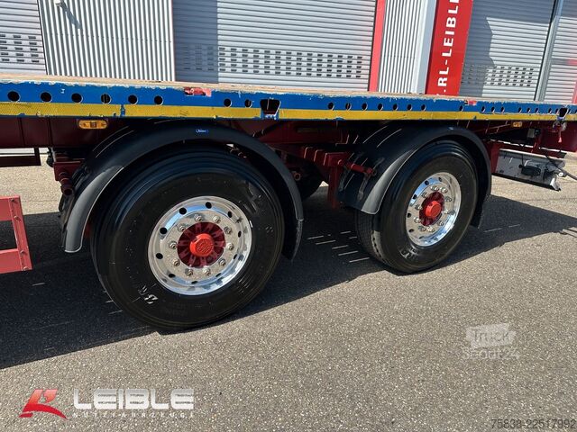 Zema profila puspiekabe MEUSBURGER MPS-2*Tele Plateau *Ausziehbar*2x Lenkachse*