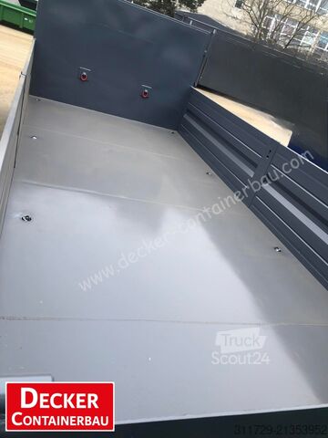 Roll-off konteyneri Decker Containerbau Plattform, Stahlklappwände,Pendelklappe