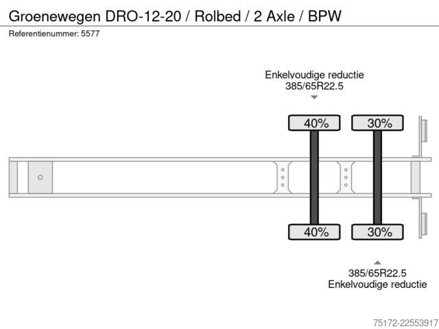 Bőrönd Groenewegen DRO-12-20 / Rolbed / 2 Axle / BPW