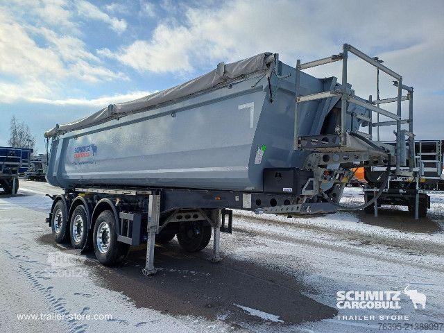 Semi-remorque benne Schmitz Cargobull Semitrailer Tipper Steel half pipe body 25m³