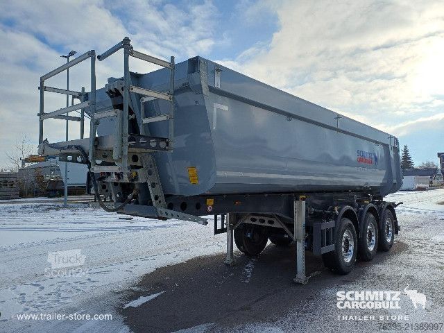 Semi-remorque benne Schmitz Cargobull Semitrailer Tipper Steel half pipe body 25m³