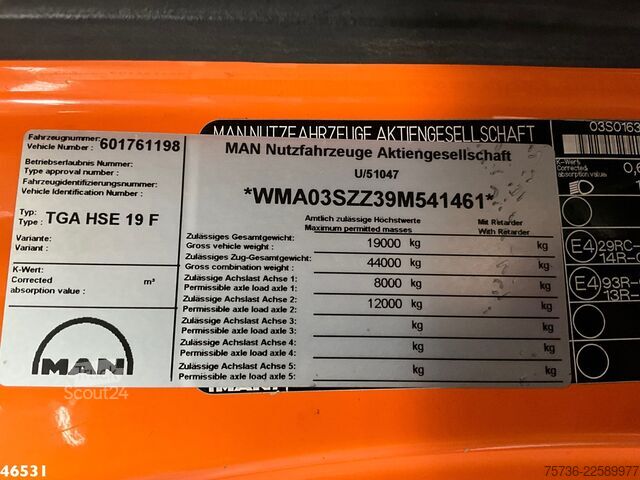 Kipper mit Kran Man TGS 18.320 Manual Full steel Palfinger 10 Tonme...