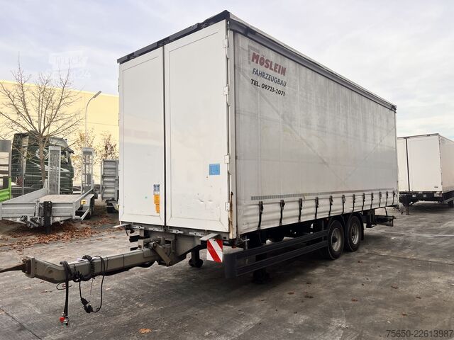 Remolque abierto con toldo Möslein TPW 105 D 7,30  Tandem- Schiebeplanenanhänger zum Durchladen