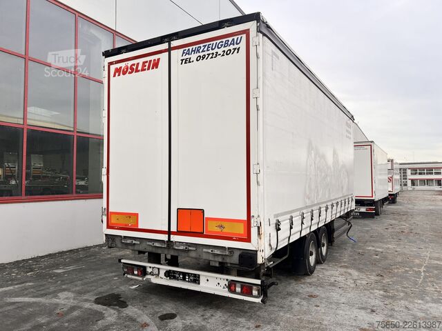Remolque abierto con toldo Möslein TPW 105 D 7,30  Tandem- Schiebeplanenanhänger zum Durchladen