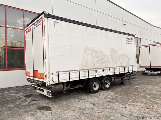 Remolque abierto con toldo Möslein TPW 105 D 7,30  Tandem- Schiebeplanenanhänger zum Durchladen