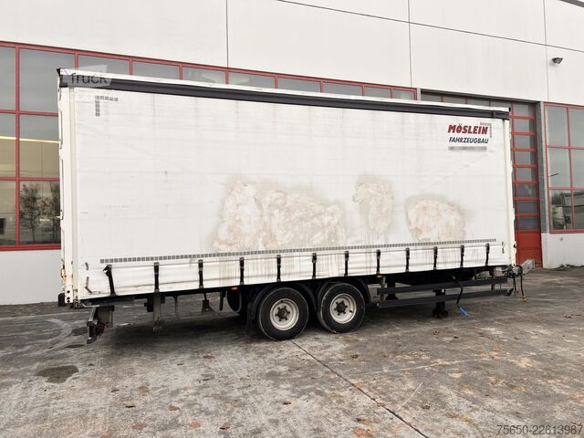 Remolque abierto con toldo Möslein TPW 105 D 7,30  Tandem- Schiebeplanenanhänger zum Durchladen
