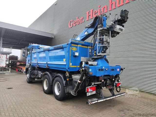 Автомобил с кран MAN TGS 26.480 6x4 Meiller 3 Seitenkipper Penz 20LP...