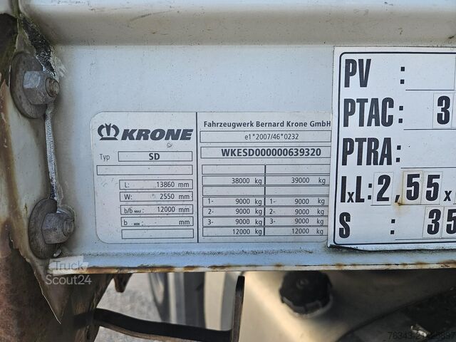 Semirremolque abierto con toldo Krone SD