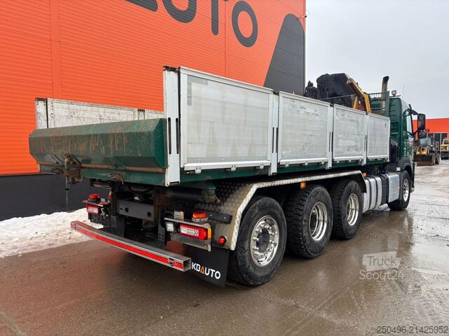 Vinçli damper Volvo FM 450 8x4*4 HIAB 192E-5 / BOX L=6157 mm