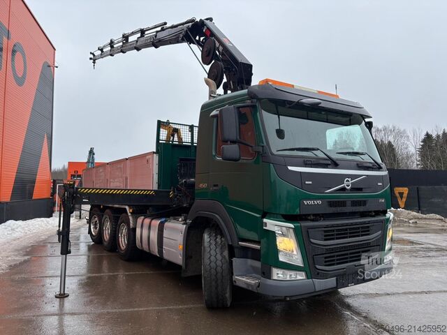 Vinçli damper Volvo FM 450 8x4*4 HIAB 192E-5 / BOX L=6157 mm