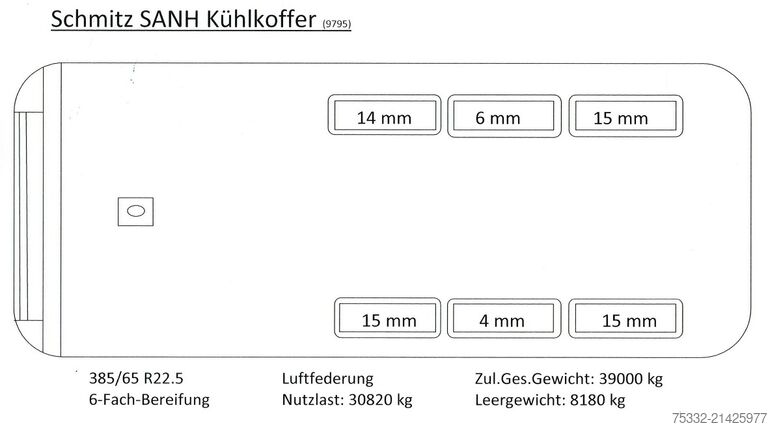 Izolirana kesonska polprikolica Schmitz Cargobull 3 achs Tiefkühl Thermoking SL 200 Diesel
