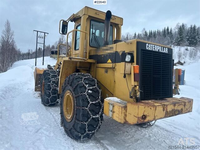 Yükleyici CAT 950F wheel loader w/ 2 buckets and pallet forks